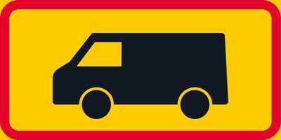 Liikennemerkki H12.4: Pakettiauto